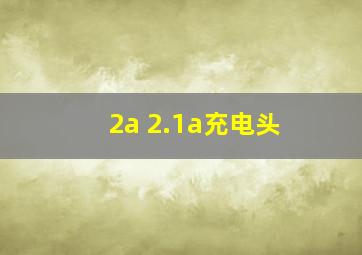 2a 2.1a充电头